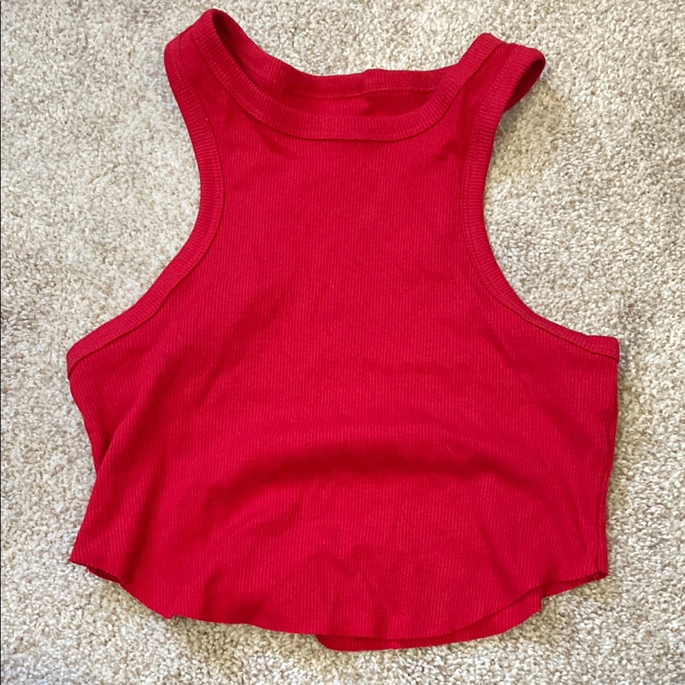 Red Sleeveless Women's Top